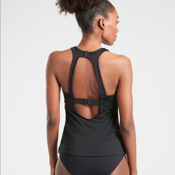 Athleta Maldives High Neck Tankini // Black - Picture 4 of 13